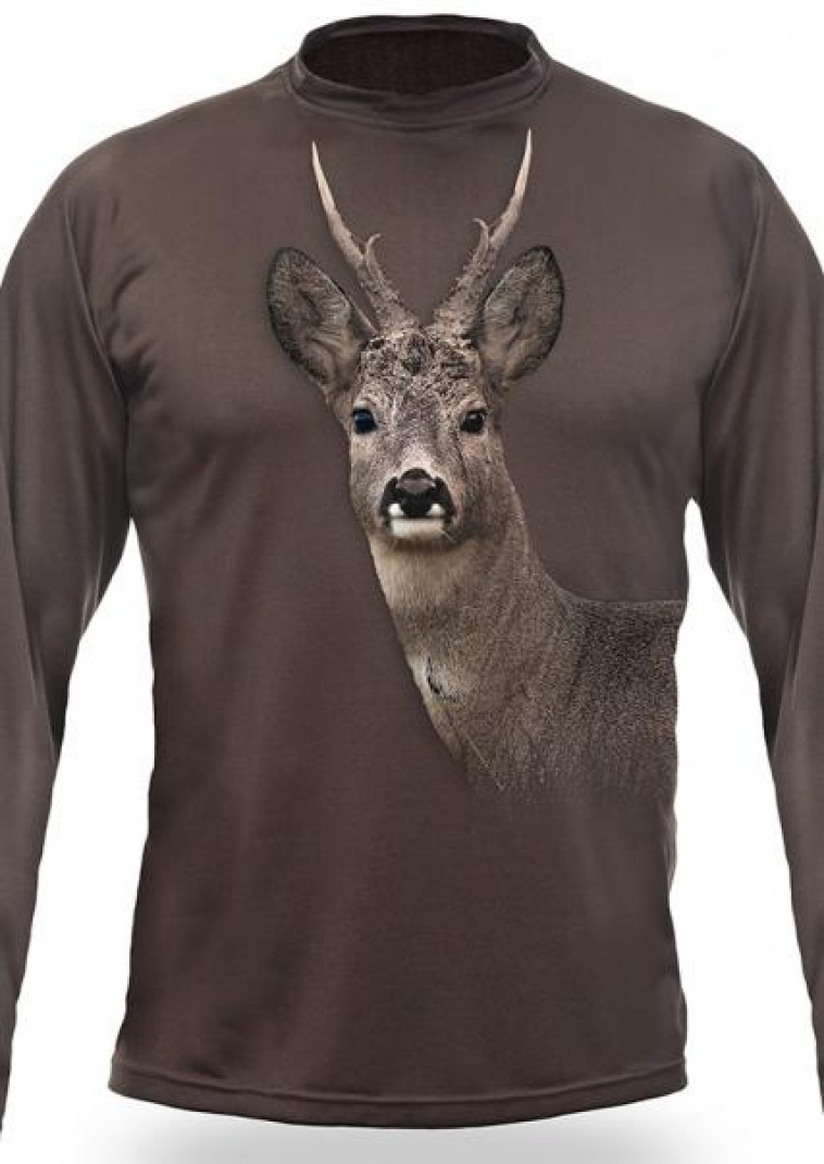 Art. nº 185-2 ref. 122501-2 Camiseta marrón Corzo 3D M/Larga